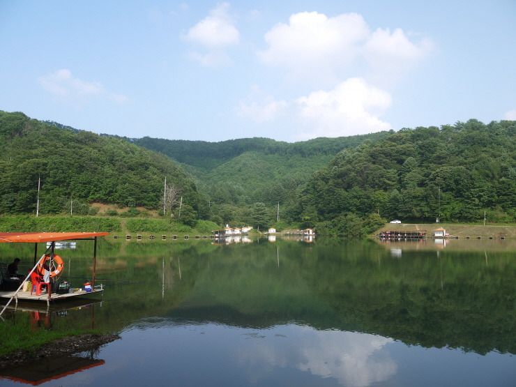관리소에서 바라본 백동지 전경